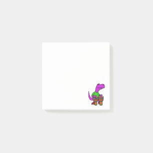 Cute T-rex Dinosaur Playing Bongo Drums Post-it Notes