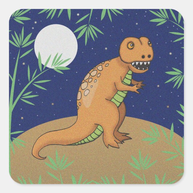 Cute T-Rex Dinosaur Stickers (Front)