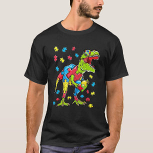 Cute T Rex Dinosaur Sunglasses Autism Awareness B T-Shirt
