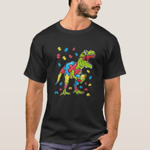 Cute T Rex Dinosaur Sunglasses Autism Awareness Gi T-Shirt