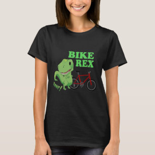 Cute T-rex Mountain Bike Dinosaur . Mtb Biking Tee