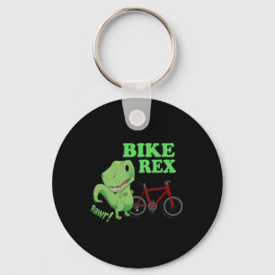 Cute T-rex Mountain Bike Dinosaur . Mtb Biking Tee Key Ring