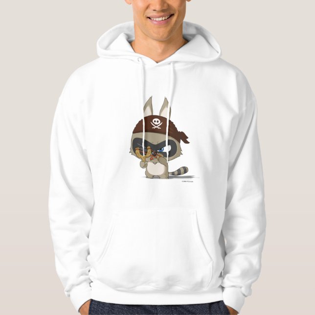 Cute T-shirt Pirate Racoon Cartoon Character Tee (Front)