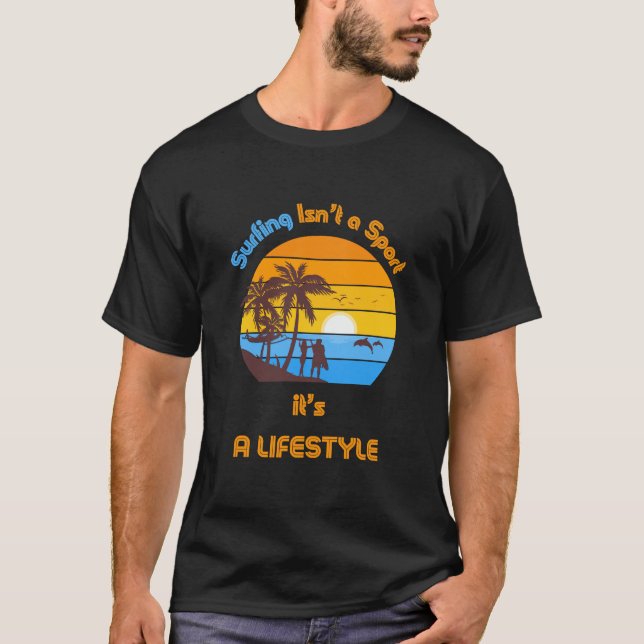 Cute t-shirt with surfing design  (Front)