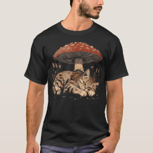 Cute Tabby Cat Gray Cat Cottagecore Aesthetic Mush T-Shirt