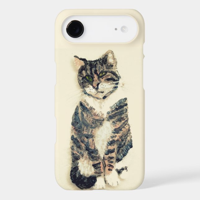 Cute Tabby Cat Kitty Painting (Back)