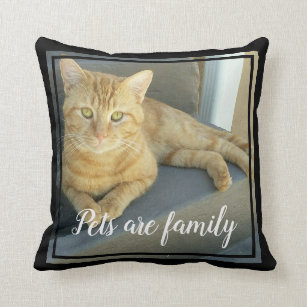 Cute Tabby Cat Photo Custom Cushion