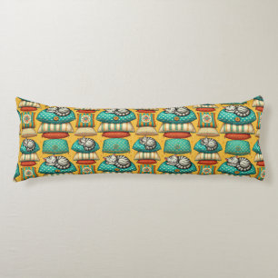 Cute Tabby Cat Resting Body Cushion