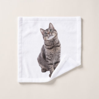Cute Tabby Cat Wash Cloth