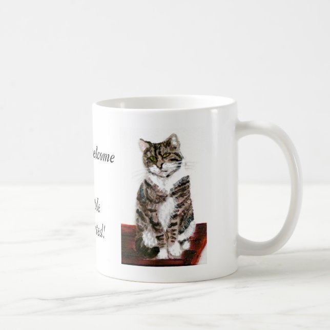 Cute Tabby Cats are welcome Coffee Mug (Right)