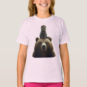 Cute Tabby Forest Ranger Kids' T-Shirt