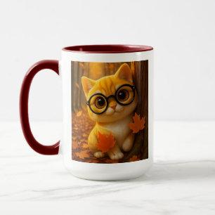 Cute Tabby with Glasses Mug