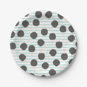 Cute Table Tennis Paper Plates