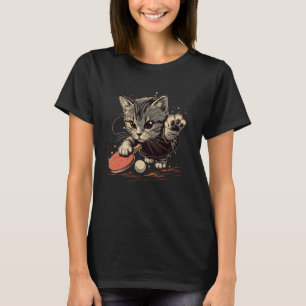 Cute Table Tennis Racket, Ball Cat on Table tennis T-Shirt