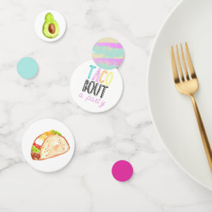 Cute taco Fiesta kid party birthday confetti