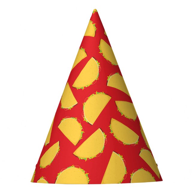 Cute Taco Kids 1st Birthday Party Mexican Food Party Hat (Front)