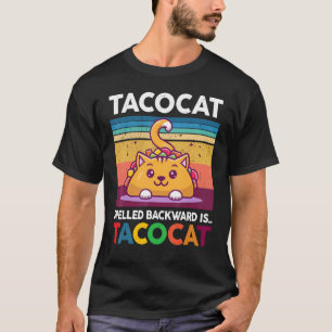 Cute Taco Kids Taco Cat Spelled Backward Tacocat T-Shirt