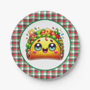 Cute taco lovers party paper plate
