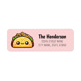Cute Taco Return Address Labels