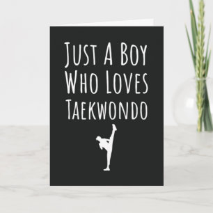Cute Taekwondo Cards For Baby Boys Kids TKD Fight
