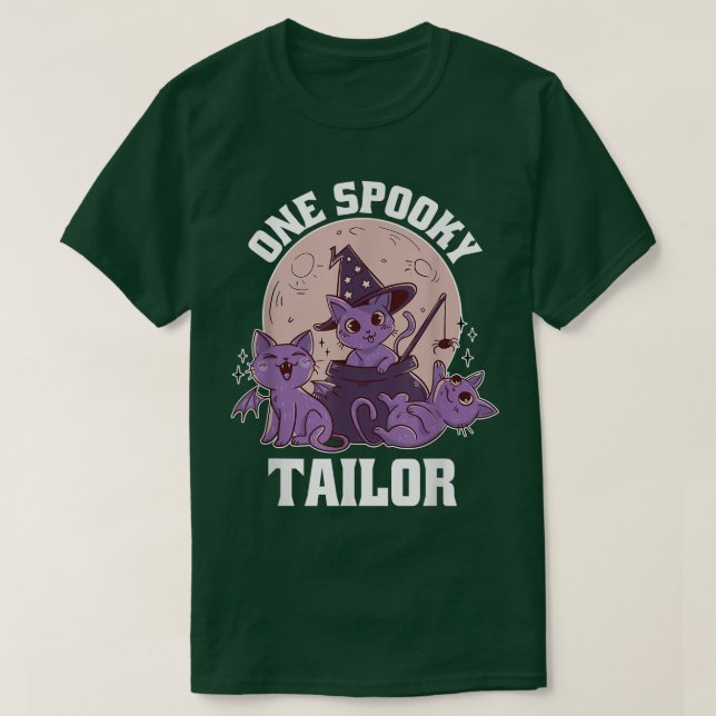 Cute Tailor Halloween  T-Shirt (Design Front)