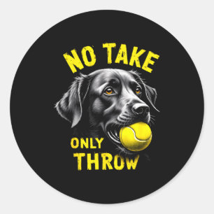 Cute take only throw german shepherd tennis humor classic round sticker