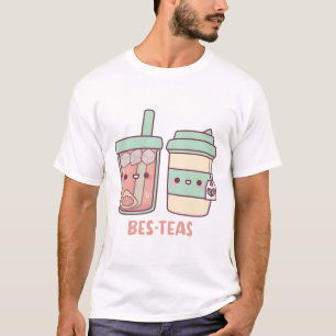 Cute Takeaway Ice and Hot Teas Bes Teas Besties T-Shirt