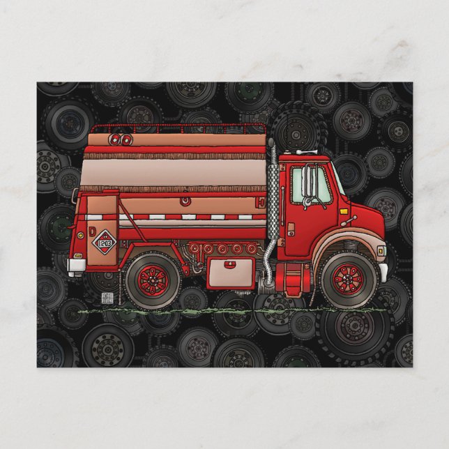 Cute Tank Truck Postcard (Front)
