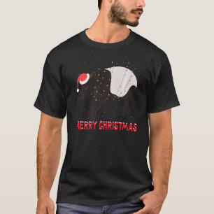 Cute Tapir Christmas Tree Lights Xmas Holidays T-Shirt