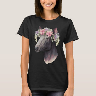 Cute Tapir Flower Crown Floral Animal T-Shirt