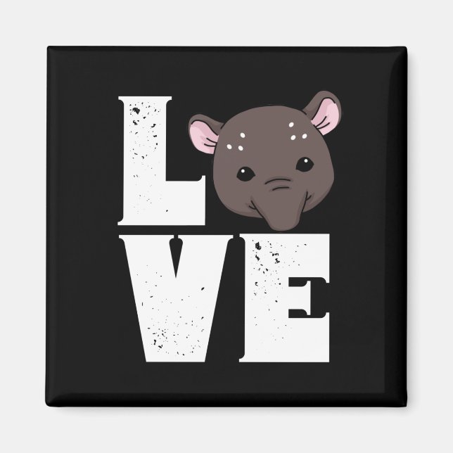 Cute Tapir Gift ​Women Men Tapir Gifts Girls Tapir Magnet (Front)