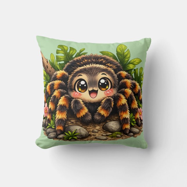 Cute Tarantula Kawaii Cushion Pillow (Front)