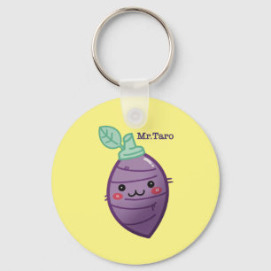 Cute Taro Plant Key Ring