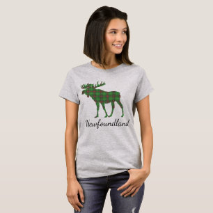 Cute Tartan moose Newfoundland  shirt
