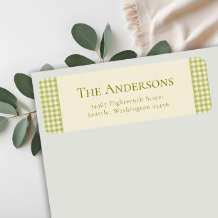 Cute Tartan Plaid Rustic Christmas Return Address Label