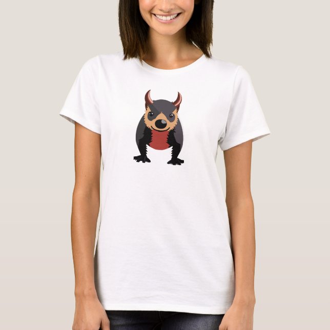 Cute Tasmanian Devil Design T-Shirt (Front)