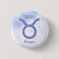 Cute Taurus Astrology Sign Personalised Purple