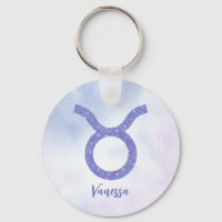 Cute Taurus Astrology Sign Personalised Purple