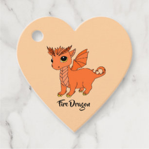 Cute Taurus Dragon design zodiac favour tags
