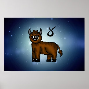 cute taurus poster