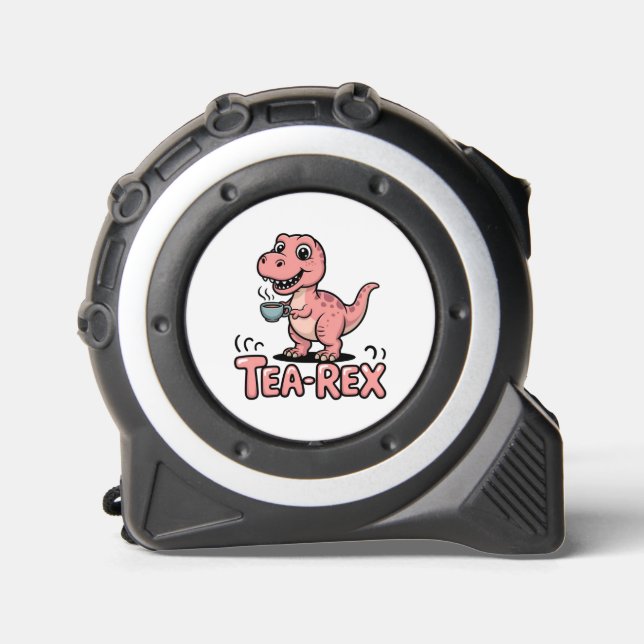 Cute Tea-Rex Pink Dinosaur – Sip Happens! 1 (Front)