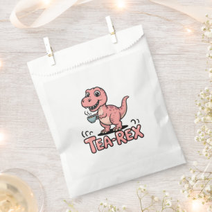 Cute Tea-Rex Pink Dinosaur – Sip Happens! Favour Bag