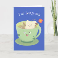 Cute teabag cup cartoon humor character