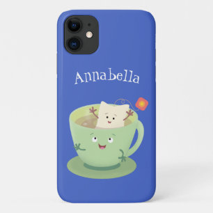 Cute teabag cup cartoon humour character iPhone 11 case