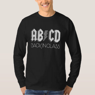 Cute Teacher Abcd Back In Class Colourful Back To T-Shirt