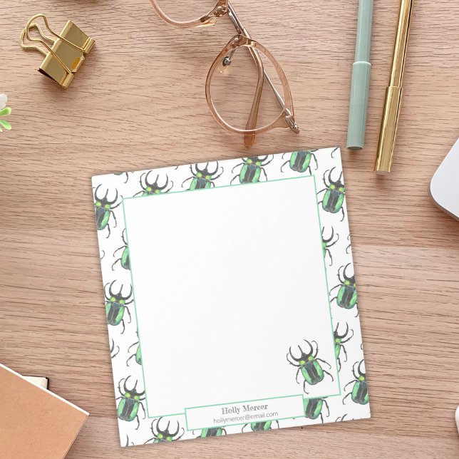 Cute Teacher Appreciation Beetle Notepad (Creator Uploaded)