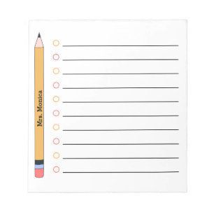Cute Teacher Appreciation Personalized Notepad