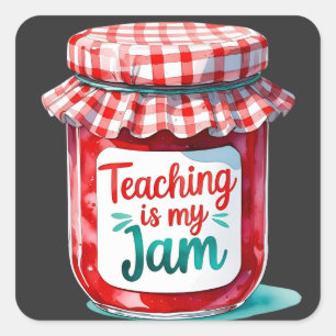 Cute Teacher Back to School Gift Square Sticker