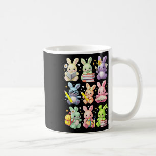 Cute Teacher Bunny Rabbit Reading Easter Bunnies B Coffee Mug