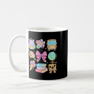 Cute Teacher Coquette Pencil Bow School Bus Ck To  Coffee Mug